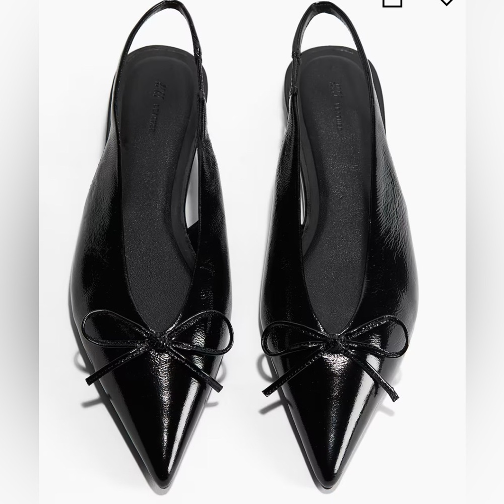 H&M Women's Slingback Flat Shoes - black